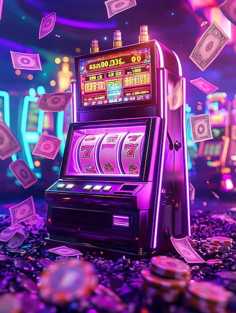 Tampilan permainan slot online dengan tema futuristik